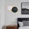 Nordiska minimalistiska dekorativa v￤gglampor sovrum sovrum ljus lyx rund konst matsal levande soffa bakgrund v￤gglampor