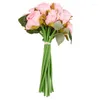 Dekorative Blumen 12 Teile/los Künstliche Rose Hochzeit Bouquet Weiß Rosa Thai Royal Seide Hause Dekoration Party Decor