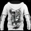 Heren hoodies leeuw god Jezus tattoo 3d overal over gedrukte unisex deluxe hoodie mannen sweatshirt streetwear zip pullover casual jas tracksuit