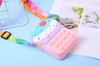 2022 NYA FIDGET TOYS BAG PUSH BUBBLE S￶t glass Bags Coin Purse Squishy Anti Stress Soft Puzzle For Kids Toy C73