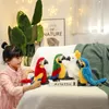 15st 25 cm papegoja färgglada djur plysch leksak fyllda fluffiga fyra färger fågeldocka som riktig plushie peluche barn som blankar julklapp