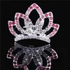 Crystal Crown Tiara Comb Girls Shiny Rhiny Rhinyone Crown Cocin Heavy Wear Daughter Birthday Party Fashion