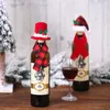 Wine Bottle Scarf Hat Set Christmas Creative Ornament Scarf Hats Two-piece Suit Hotel Restaurant Layout Christmas Decorations RRE14578