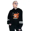 Kvinnors hoodies röda panda klassiker överdimensionerade kvinnors tröjor tecknad huva kvinnlig 2022 varm för lady kvinnor tröjor