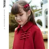 Coat Winter Girl en Elegant Thick Warm Red Jackets Parka Children Outerwear Clothes Teenage Kids Windbreaker High Quality 220927