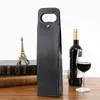 Nya ankomster PU -lädervin eller Champagne Festlig presentförpackning Tote Travel Bag Single Wine Bottle Carrier Case Organizer Wines