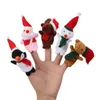 5pcsクリスマスハンドフィンガーパペット布人形サンタ丸雪雪だるま動物おもちゃベイビー教育ハンド漫画ぬいぐるみおもちゃの贈り物