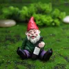 Decoratieve bloemen 4 stks Schattig Dwarf Doll Design Desktop Ornament Elf Resin Craft Garden