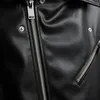 Erkekler deri sahte deri sonbahar za adam siyah sahte deri ceket moda fermuar katı bisikletçisi ceket kış ceket erkek jaqueta maskulina 220927