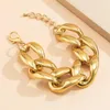 Anklets Unique Big Chunky Chain Anklet Women Fashion Gold Color Lock Charm Ankle Rock Twisted Acrylic Bracelet Female Unisex Foot Sandal