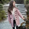 Płaszcz różowy dzieci wiosna zima dla dzieci dziewczyna swobodna odzież wierzchnia z kapturem nastolatka grube kurtki o wysokiej jakości 220927