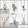 ジュエリーの設定100％925 Sterling Sier Pendant Settings DIY 24 Styles Pearl Necklace Forwomenファッションジュエリー