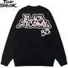 Pulls pour hommes Pull Streetwear Evil Spider Graphic Pull tricoté Harajuku Pull Casual Pull en coton Noir Hip Hop Hipster 220928