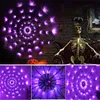Halloween zasilany słonecznie 60 LED LIDY LIGEK PURYLE SPIDER Web 3,28 stóp średnica 8 trybów Wodoodporna pajęczyny Światło Net Light In Caldoor Ourdoor Ogrodowe okno