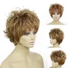 Popular beautiful Women Wig Short Wavy Hair Blonde Fashion Female Wig