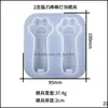 Molds Diy Cat Paw zaklamp epoxy hars mal handgemaakte sleutelhanger gietvormen mallen sieraden maakgereedschap led licht bb stick sile druppel deliv dhcns