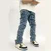 Mens Jeans Vibe Style Patchwork Retro Washed Men Baggy Pants Hole Ripped Hip Hop Straight Vintage Denim Trousers Pantalon Homme 220928