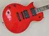 Rote 6-saitige E-Gitarre für die linke Hand mit Palisandergriffbrett, kann individuell angepasst werden