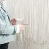 Malha com porta de borla de borina marrocos macrame parede pendurada penduramento nórdico de tapeçaria decoração de parede cabide boho decoração de casa pendel