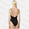 Fashion Backless Swimsuit Beach Bikini Gold Print Womens Bathing Suit Classic One Piece Swimwear For Lady