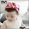 H￥rklipp Barrettes Bowknot pannband Baby Cute Rabbit Ear Headwear Cotton Kids Hair Bow Band Fashion Accessories 100 PCS/Lot Drop Dhcy6