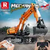 Zdalne elementy koparki Blokowania Building MOC 1106pcs Technical City App Motorized RC Inżynieria Pojazdy samochodowe zabawki dla dzieci urodziny