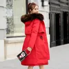 Tranch feminino Casacos 2022 zíper de poliéster Slim Full Full Mody Fashion Winter Coat Long Jacket Roupos Pão Pão Mulher algodão