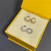 Gold Hoop Earrings Designers Jewelry Diamond Stud Earring For Mens Womens 925 Silver Hoops With Box Bijoux De Luxe Studs