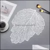 Коврики Pads Creative Hollow PVC Leaf Placemat Western Plackemats Home Decor Sup Cup Cat Mat Sware Doble Deloge 2021 Garden DHVSO