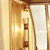 Lámpara de pared de cobre Led impermeable para exteriores, luces solares para porche, puerta de Villa americana, balcón, pasillo