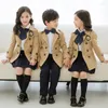 Completi di abbigliamento Bambini Uniformi scolastiche giapponesi Ragazze Ragazzi Giacca a vento Cappotto Camicia Gonna Uniforme coreana Abbigliamento per bambini Completo da studente