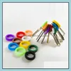 Keychains Soft Key Cap Er Topper SILE Rubber Rings Rings Identifier Identifier vos couleurs MTI Livraison de goutte entière 2021 Fashion3345756