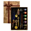 Stylos à plume Style européen Dip Set avec encre Rétro Diping Quill Pen Gros Laque Sceau Étudiant Plume Crayon Cadeaux 220928