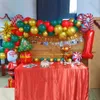 Weihnachtsdekorationen, Luftballons, Bogen, Rot, Weiß, Metallic-Silber, Zuckerstangenfolie, Globos, Ballongirlande für die Partydekoration des Jahres 220927