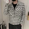 Men's Jackets Jackets Men Spring Fashion Pocket Plaid Handsome Outwear Coats Korean Style Cropped Simple Harajuku All-match Daily Plus Size T220926