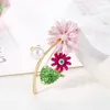 Çiçek Broş Pin İş Takımları Üst Gelinlik Korsage Rhinestone Daisy Brooches Kadın Erkek Moda Takı