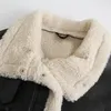 Parkas pour femmes ZXQJ Femmes Mode Épais Chaud Hiver Faux Cuir Veste Manteau Vintage À Manches Longues Femelle Survêtement Chic Tops 220928