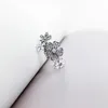 925 Sterling Silver Sparkling White Daisy Flowers RING Pour Femmes Filles Bijoux De Mariage avec Coffret Original Set pour Pandora petite amie Anneaux Cadeaux