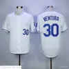 Man Dames Jeugd Mitchell en Ness Baseball Jersey Vintage 30 Yordano Ventura 35 Eric Hosmer 36 Cam Gallagher 16 Bo Jackson 6 Lorenzo Cain