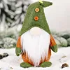 Рождественские украшения украшения поставляют рождественский декор вязаный вязаный нетканая стоянка кукла творческие зеленые украшения Санта-Клауса