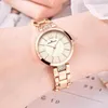 Montre-bracelets 2022 pour femmes au poignet Femmes Crystal Diamond Montres Luxury Gold Watch en acier inoxydable Horloge f￩minine