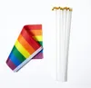 Gökkuşağı bayrakları eşcinsel mini el tutulur çubuk bayrağı festivali parti geçit törenleri dekorasyonlar afiş