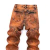 Jeans para hombre Streetwear Pantalones de mezclilla rasgados Pantalones de marca de tendencia para casual Solid Biker Destroyed Hole Slim Fit Alta calidad 220928