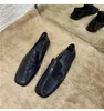Kl￤nningskor Kvinnor Flats mode Summer Slip On Flat Heel For Woman Pointed Toe Black Basic 35-40 220926