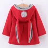 Jackets Spring Autumn Baby Kid Girls Rabbit Ear Cotton Winter Outerwear Children Hooded Coats 1 2 3 4 5 Year old Toddler Clothes 220928