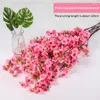 Flores decorativas de 65cm / 125cm de seda flor artificial cereja primavera de pêssego ramificador da sala de jantar Diy Diy Wedding Decoration