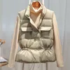 Gilet da donna Autunno Inverno Donna Gilet ultraleggero Gilet bianco Anatra Cappotto corto Parka Gilet senza maniche da donna 220928