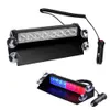 Car Led Emergency Strobe Flash Warning Light 12V 8 Led Flashing Lights Red Blue White Green Police styling7140232