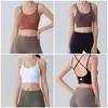 LL Yoga Sport Bras Back Strap Cross voor Vrouwen Breasted Fitness Beha Lady Push Up Naadloze Gym Tank Crop Top Running Gym L2040