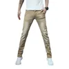 Herren Jeans Jeans Mode Lässig Slim Fit Gerade Hohe Stretch Füße Skinny Mehrfarbig Verkauf Herrenhose 2838 Drop 220928